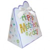 10 x Triangle Gift Box with Mini Bows - (Large) MOTHER'S DAY/WHITE BOWS