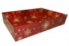 Easy Fold Gift Tray (20x15x5cm) - Small RED/GOLD SNOWFLAKE