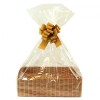 Complete Gift Basket Kit - 41cm WICKER FOLD-UP TRAY / GOLD ACCESSORIES