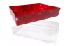 10 x Easy Fold Trays with Acetate Boxes - (35x24x8cm) LARGE HEARTS TRAYS/CLEAR ACETATE BOXES