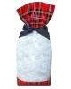 CANDY BAGS (pk 10) with Block Bottom and Twist Ties - TARTAN (large)