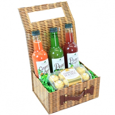 Cardboard HAMPER BOX with Handle (20x15x9cm) - extra small WICKER