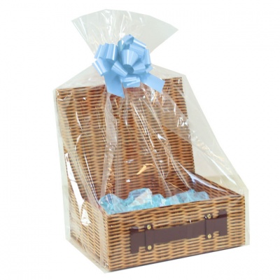 Complete Gift Hamper Kit - (xs) WICKER HAMPER BOX / BLUE ACCESSORIES