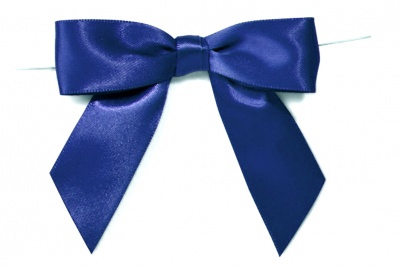 10 x Triangle Gift Box with Mini Bows - (Large) CANDY/NAVY BOWS