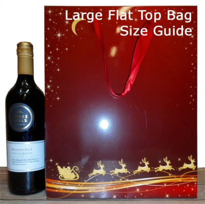 FLAT TOP GIFT BAG (single) - large CHRISTMAS CHARACTERS