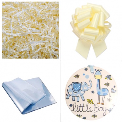 BULK Gift Basket Kit - (Medium) LITTLE BOY EASY FOLD TRAY / CREAM ACCESSORIES x10
