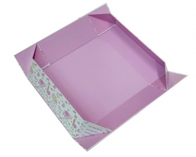 10 x Easy Fold Trays with Acetate Boxes - (30x20x6cm) MEDIUM LITTLE GIRL TRAYS/CLEAR ACETATE BOXES