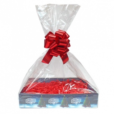 BULK Gift Basket Kit - (Medium) CHRISTMAS TREE EASY FOLD TRAY / RED ACCESSORIES x10