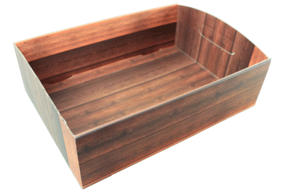 BULK Gift Basket Kit - WOODEN CRATE FOLD-UP TRAY (41cm) / RED ACCESSORIES x 10