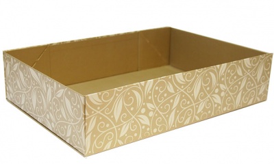 Easy Fold Gift Tray (35x24x8cm) - Large GOLD VINE