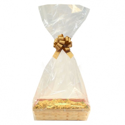 BULK Gift Basket Kit - 36cm BAMBOO TRAYS / GOLD ACCESSORIES x10