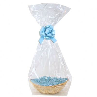 Complete Gift Basket Kit - (22cm) BAMBOO MEDIUM OVAL / BLUE ACCESSORIES