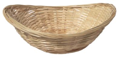 BAMBOO Roll Basket (22cm) - MEDIUM OVAL