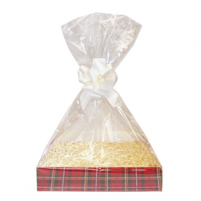 Complete Gift Basket Kit - (Small) TARTAN EASY FOLD TRAY/CREAM ACCESSORIES