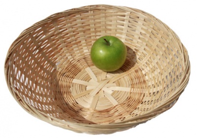 Complete Gift Basket Kit - (30cm diameter) BAMBOO LARGE ROUND / GOLD ACCESSORIES