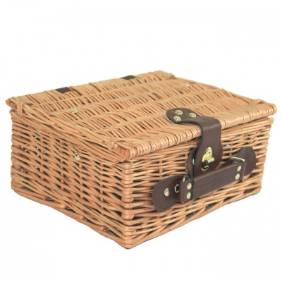 BULK Gift Basket Kit - 12'' NATURAL HAMPER / RED ACCESSORIES x10