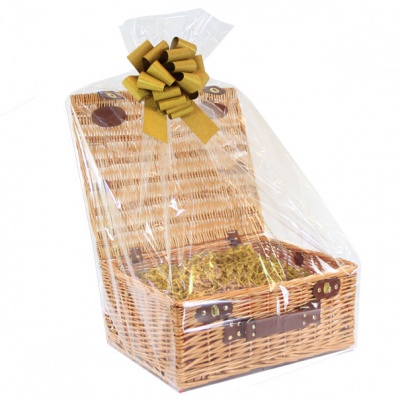 BULK Gift Basket Kit - 18'' NATURAL HAMPER / GOLD ACCESSORIES x10