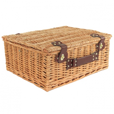 BULK Gift Basket Kit - 18'' NATURAL HAMPER / RED ACCESSORIES x10