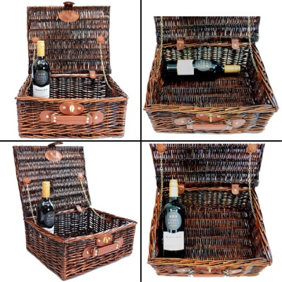 Superior VINTAGE BROWN WICKER Hamper (14'') 36x30x16cm - MEDIUM