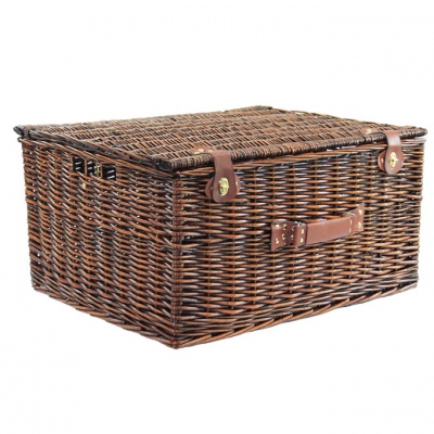 Superior VINTAGE BROWN WICKER Hamper (25'') 65x52x34cm - XX-LARGE