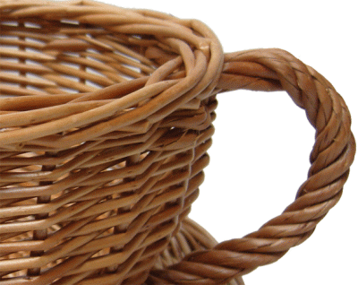 Wicker Cup and Saucer - 20cmx10cm - SMALL
