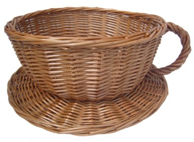 Wicker Cup and Saucer - 30cmx14cm - MEDIUM