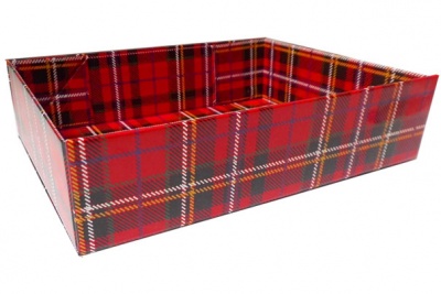 Easy Fold Gift Tray (20x15x5cm) - Small TARTAN