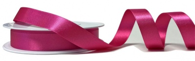 Eco Friendly Double Faced Satin Ribbon - 15mm x 20m - FUCHSIA PINK