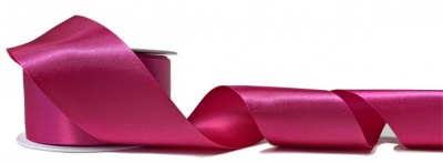 Eco Friendly Double Faced Satin Ribbon - 50mm x 20m - FUCHSIA PINK