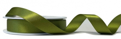 Eco Friendly Double Faced Satin Ribbon - 15mm x 20m - MOSS GREEN
