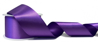 Eco Friendly Double Faced Satin Ribbon - 50mm x 20m - PURPLE