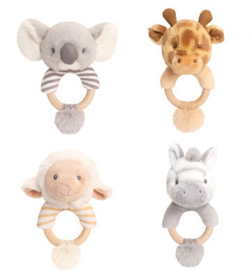 Eco Friendly RING RATTLE by Keel Toys - LAMB