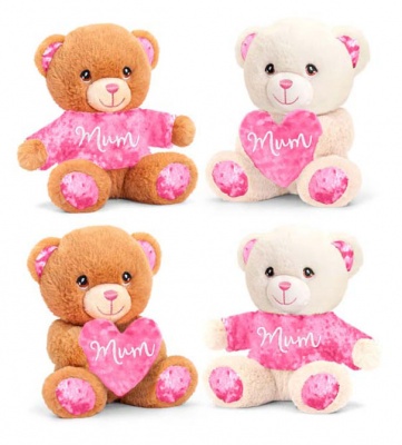 Eco Friendly MOTHER'S DAY Teddy by Keel Toys - BROWN / HEART