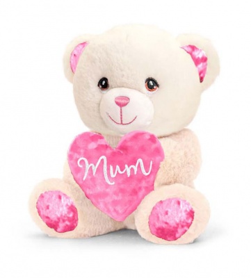 Eco Friendly MOTHER'S DAY Teddy by Keel Toys - WHITE / HEART