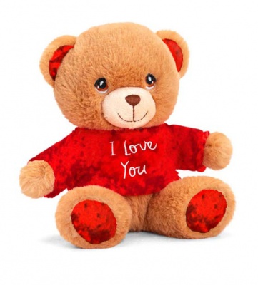 Eco Friendly VALENTINE'S DAY Teddy by Keel Toys - BROWN / TOP