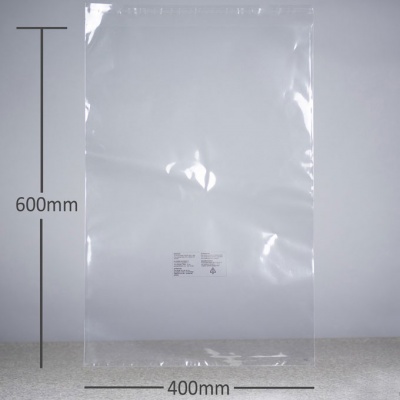 100 x Peel & Seal Display Bag with Safety Warning - 400mm x 600mm + 40mm lip