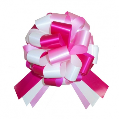 Multi-Colour Bow with 6m matching ribbon - PINK/CREAM/CERISE