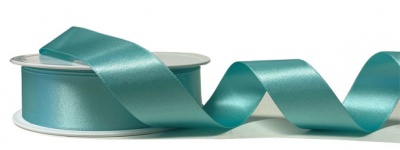 Eco Friendly Double Faced Satin Ribbon - 25mm x 20m - TURQUOISE BLUE