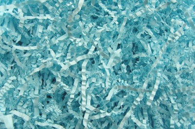 200g Crinkled Paper Shred - BABY BLUE