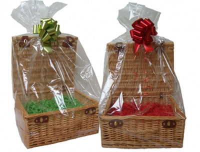 Cellophane Hamper Bag (pk 10) - 37x34x100cm high - MEDIUM