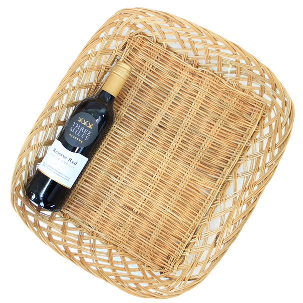 Openweave Wicker Tray Basket - 48x39x9cm