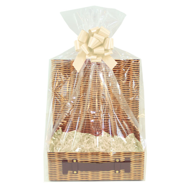 Complete Gift Hamper Kit - (xs) WICKER HAMPER BOX / CREAM ACCESSORIES