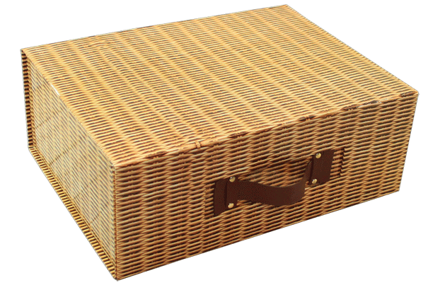 Complete Gift Hamper Kit -(lg) Wicker Hampabox/GOLD ACCESSORIES