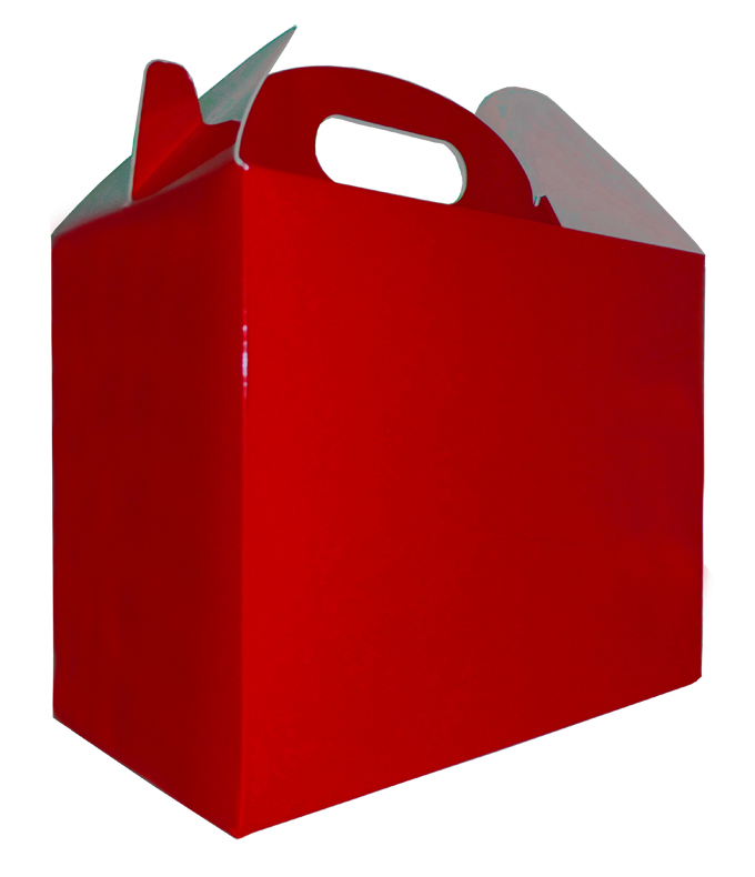 Gable Boxes - 17x10x14cm (pk10) - GLOSSY RED