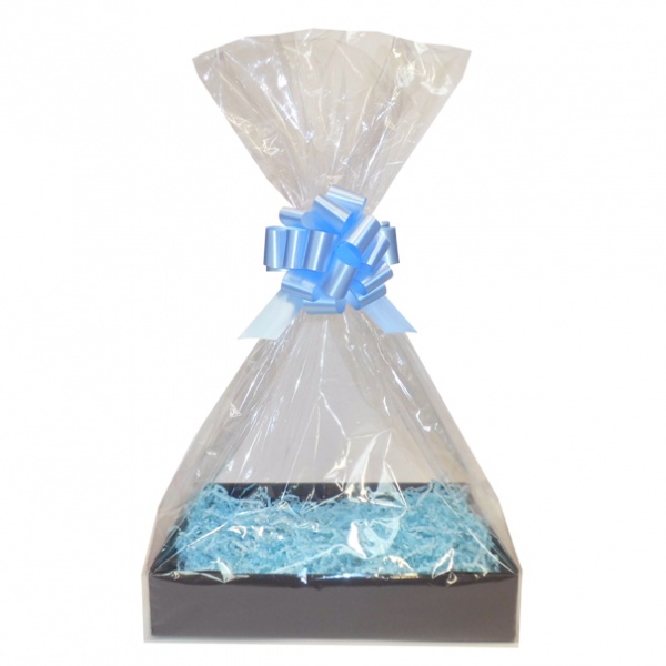 Large Gift Basket Kit BLACK EASY FOLD TRAY / BLUE ACCESSORIES