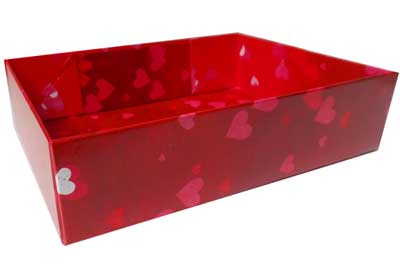 Easy Fold Gift Tray (20x15x5cm) - Small HEART