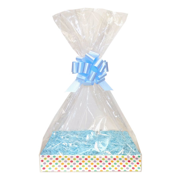BULK Gift Basket Kit - (Large) SPOTTY EASY FOLD TRAY / BLUE ACCESSORIES x10