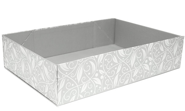Easy Fold Gift Tray (35x24x8cm) - Large SILVER VINE