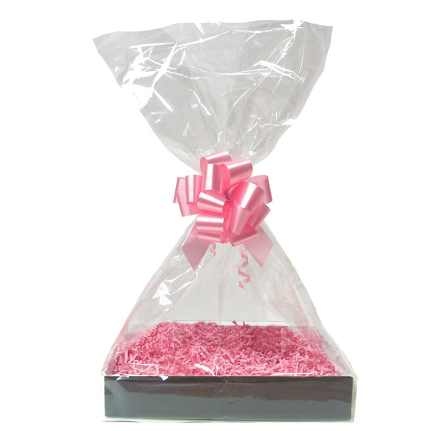 Large Gift Basket Kit BLACK EASY FOLD TRAY / PINK ACCESSORIES