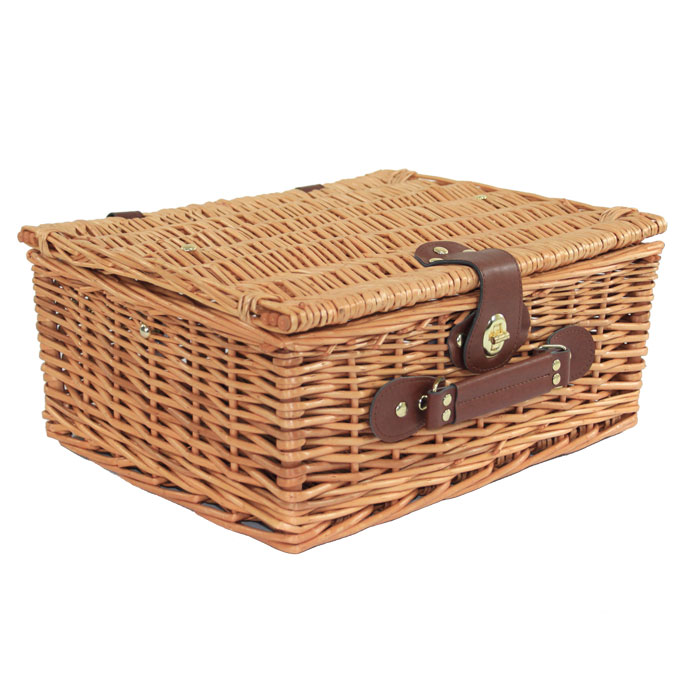 BULK Gift Hamper Kit 14" NATURAL WICKER HAMPER/RED ACCESSORIES